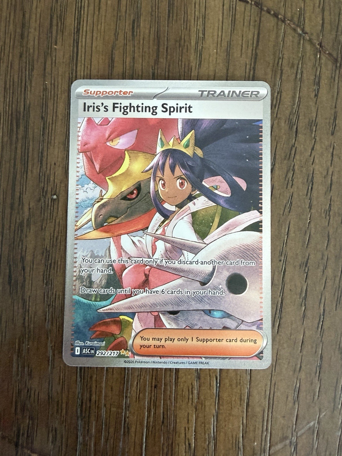 Iris’s Fighting Spirit 292/217 SIR Ascended Heroes Pokemon TCG Cards