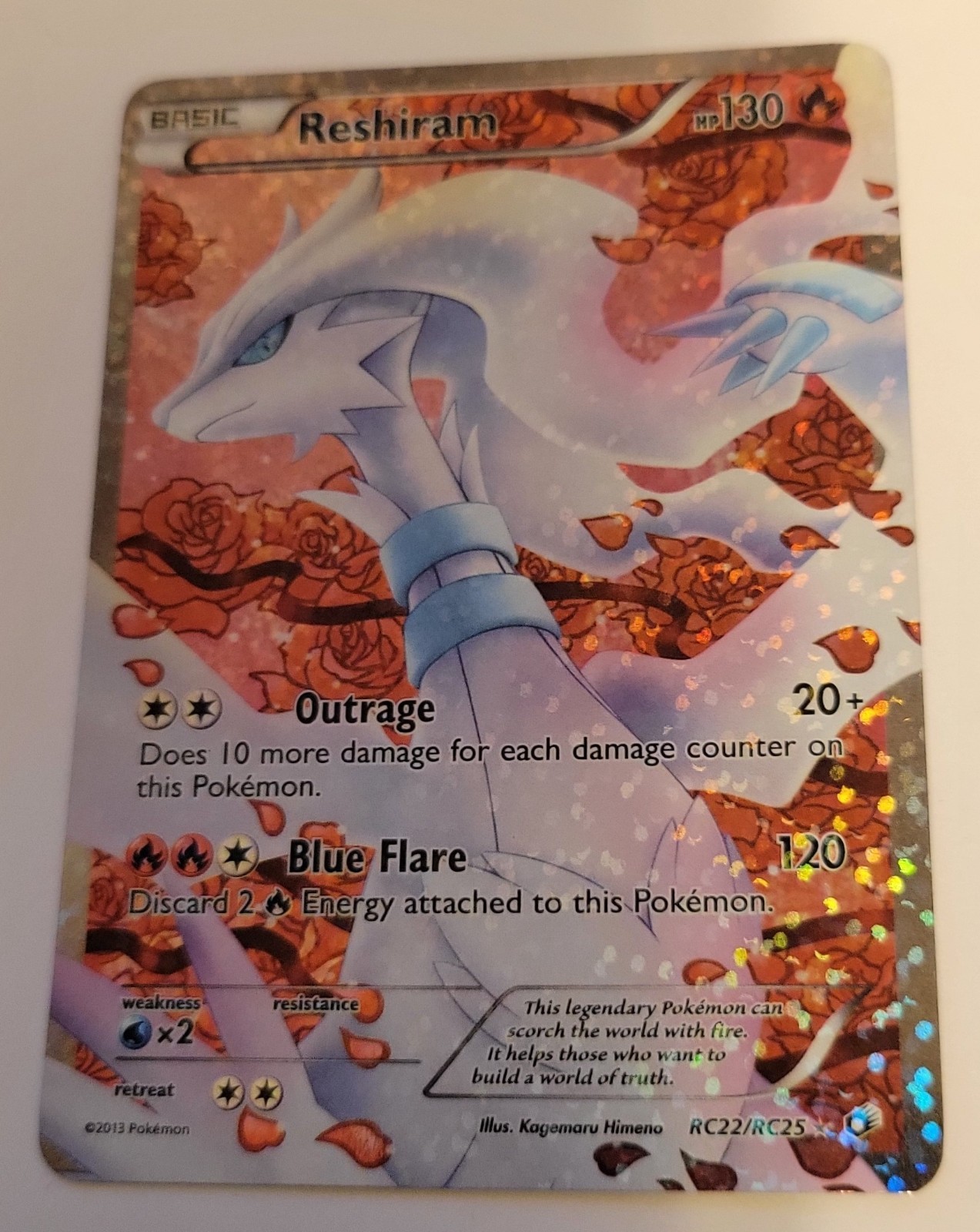 Pokemon Reshiram (Full Art) RC22/RC25 Legendary Treasures: Radiant Collection NM