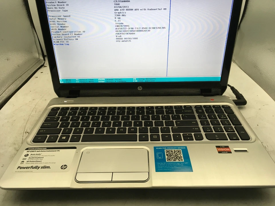 HP ENVY M6 - BOOTS TO BIOS - AMD A10 4600M - 6GB RAM - 16" - READ DESCRIPTION-BB - Image 3 of 4