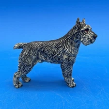 VINTAGE VIENNA BRONZE COLD PAINTED FIGURINE OF A SCHNAUZER DOG