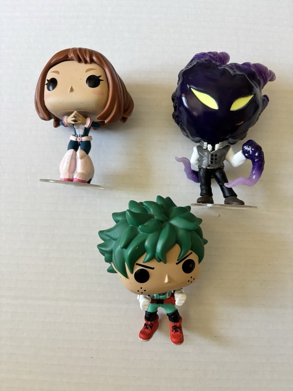 My Hero Academia Funko Pop Lot Of 3 Loose - Deku Ochaco Kurogiri