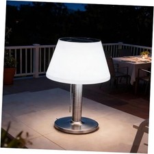 Solar Table Lamp Outdoor Waterproof - 3 Way Dimmable Cordless Table White 2