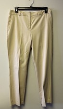 Ladies Talbots Cream Freeport Dress Pants Size 14