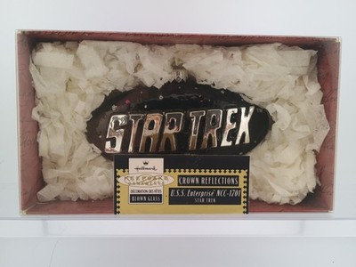 Hallmark Star Trek Ornament Blown Glass USS Enterprise NCC-1701 In Box
