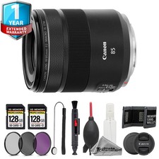 Canon RF 85mm f/2 Macro IS STM Lens -11pc 256GB Memory Care Bundle 1Yr Warranty