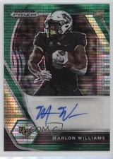 2021 Panini Prizm Draft Picks Green Pulsar 17/25 Marlon Williams Auto 0rd2