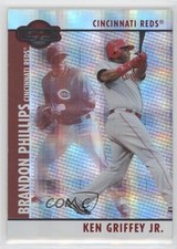 2008 Co-Signers Hyper Plaid Red 34/100 Ken Griffey Jr Brandon Phillips HOF s7f