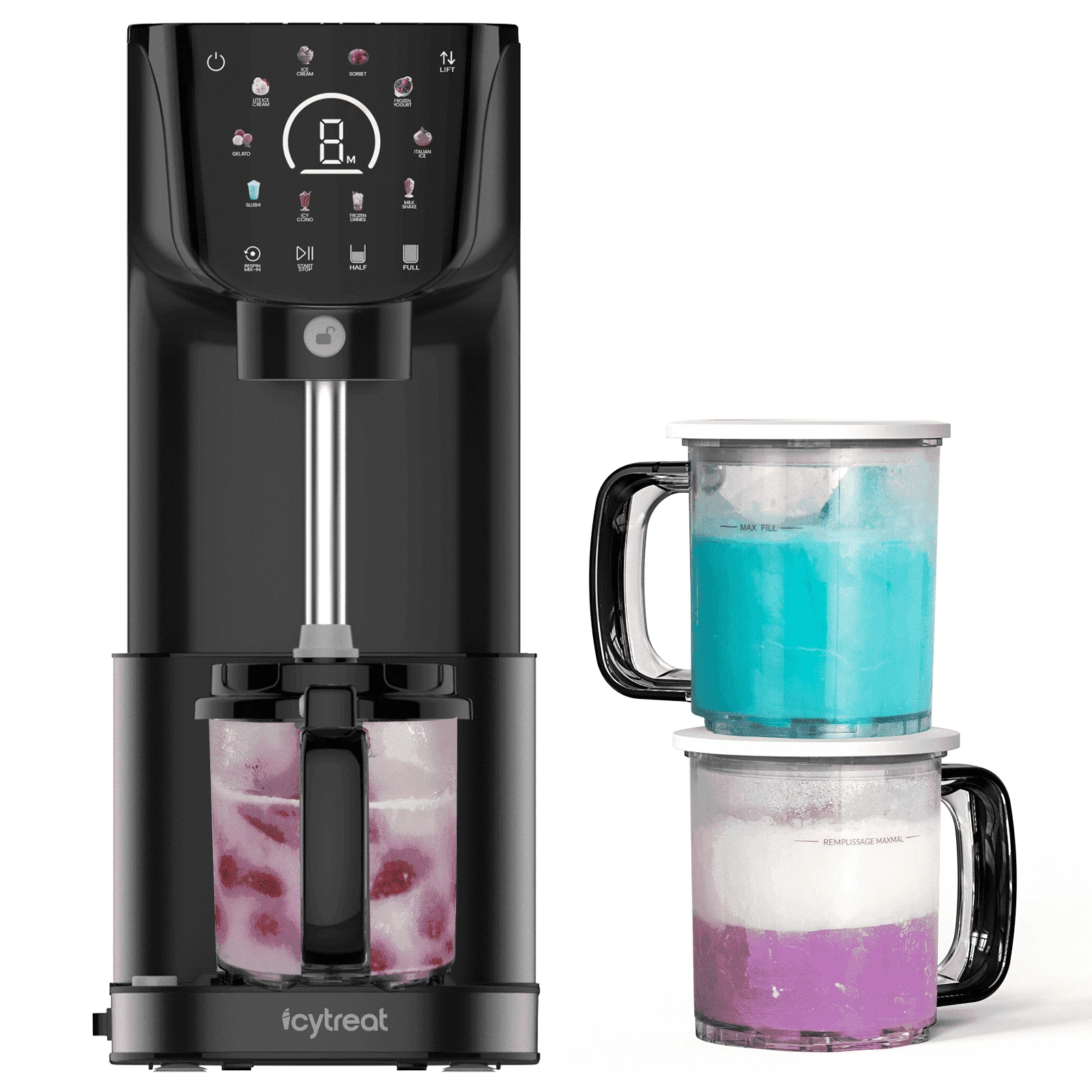 Ahoolye IC-1011 Ice Cream Maker 11-in-1 Frozen Treat Maker with Brushless Motor,
