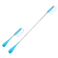 Shoe Horn 11.8"-28" Long Handle Retractable Telescopic Shoehorn, Blue
