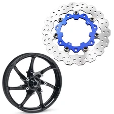11.8" Blue 7 Holes Front Brake Rotor for Harley 09-23 Touring 6.7 Agitator Wheel
