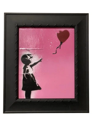 Banksy - Pintura Para Pared Con Marco De Lienzo, 30'' X 20'' Inch(76x 50 Cm) -38mm Depth