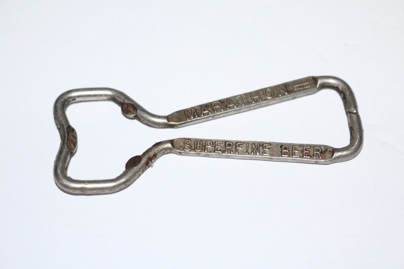 RARE Marathon Superfine Beer bottle opener, very tough to find NICE COND.
