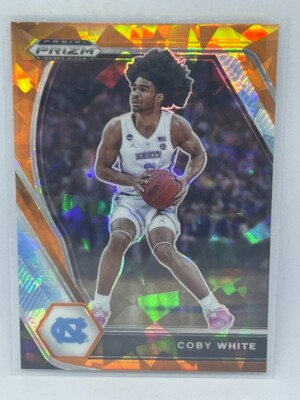 Coby White Orange Ice Prizm 2021 Prizm Draft Picks Basketball # 35