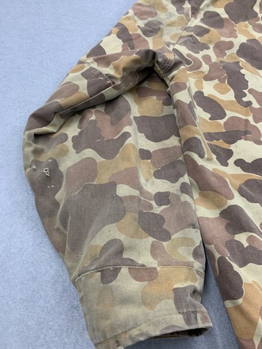 VTG Gamehide Hunting Jacket Sz M Frogskin Camo Removable Hood Full Zip Lined - Picture 12 of 14