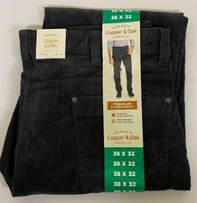 Copper & Oak Men's Stylish Comfort CORDUROY 5 Pocket Straight Leg Pant NEW 38X32