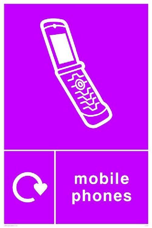 Viking segni ij1431-a4p-ac recycling-mobile PHONES Sign, composito di alluminio,