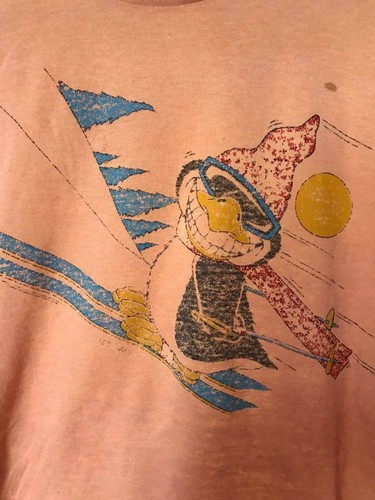 Vintage 1970s Roach Penguin Ski Colorado T shirt Large - Picture 4 of 4