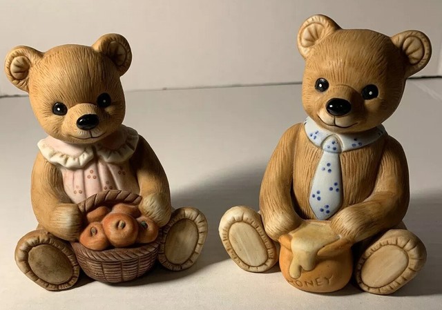 porcelain teddy bear figurines