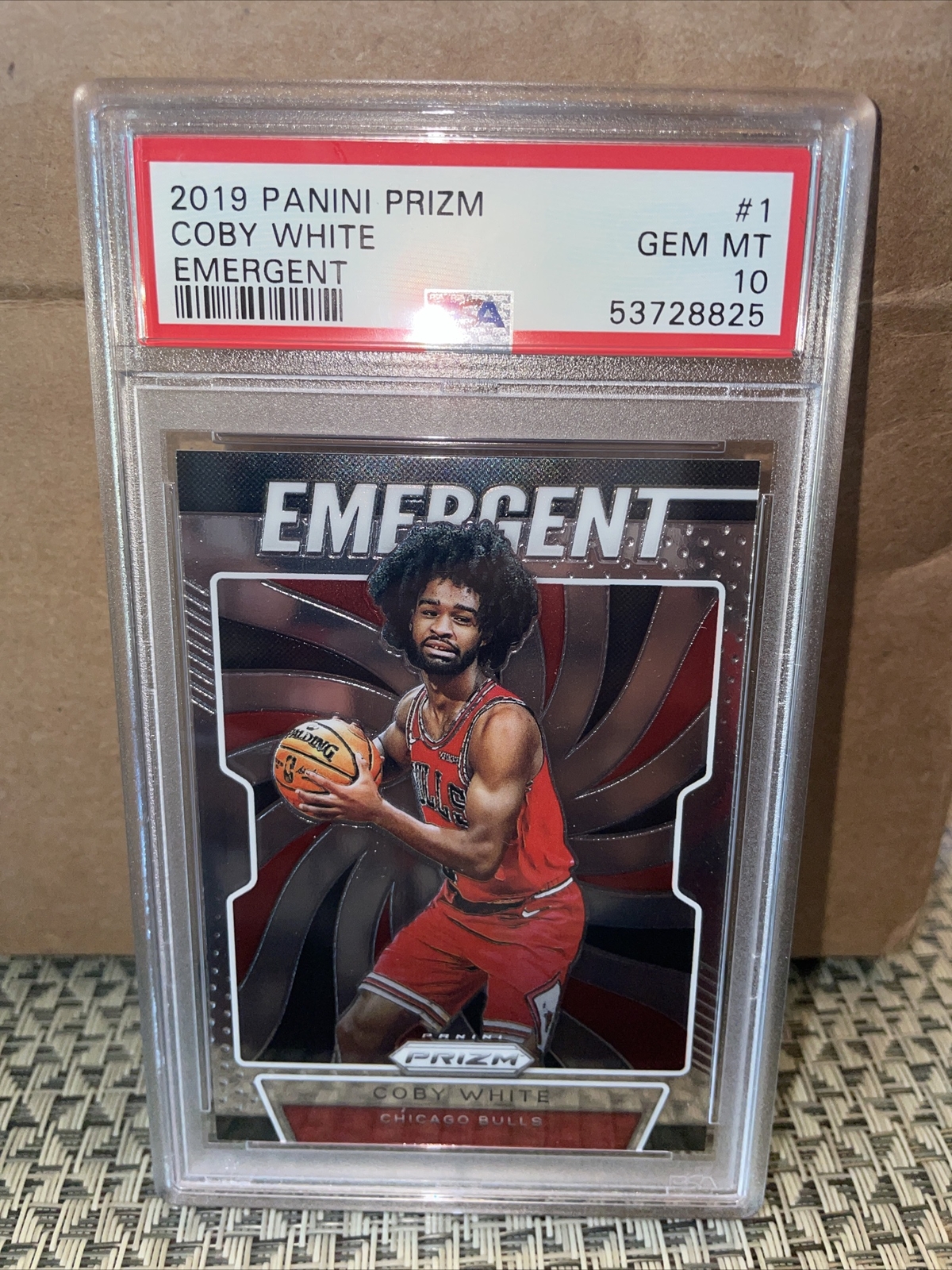 2019 Pinini Prizm Coby White Emergent #1 PSA GEM MT 10