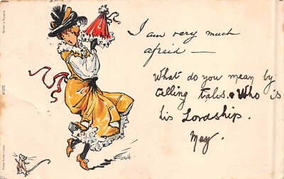 POSTCARD  COMIC  WRITE AWAY   I AM VERY MUCH AFRAID