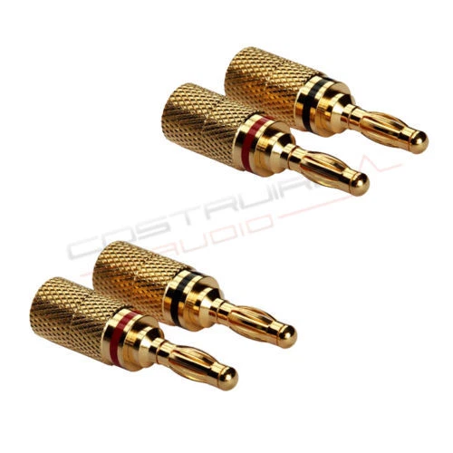Dpofirs Connettore a Banana 10mm 4mm P3008, connettore a Banana di Collegamento a Vite Placcato in Nichel 3,8 cm/1,5 Pollici per connettore sonde Amplificatore Altoparlanti