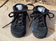 Air Jordan Sz. 5C Toddler 5 Retro TD Racer Black Blue Silver Sneakers 440890-004