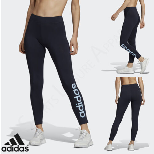 ADIDAS Womens Leggings Ladies Yoga Gym Fitness Pants Running Navy Size XS 4 6 - Picture 1 of 19