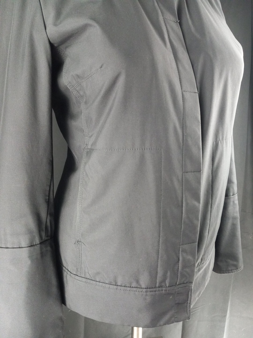 Gap Womens Black Collared Snap Button Closure Lon… - image 3