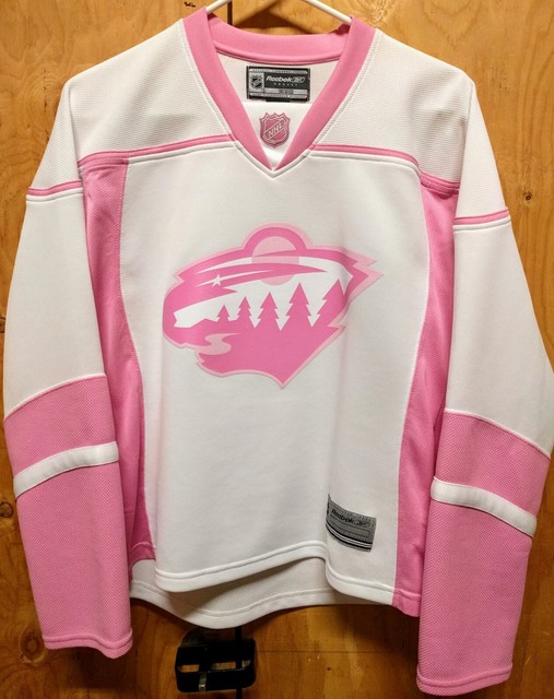 Minnesota Wild Pink Reebok NHL Hockey Jersey Women's Medium eBay