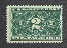 Travelstamps: 1912 US Stamps Scott #JQ2 2¢, Parcel Post Postage Due, Mint MNH OG