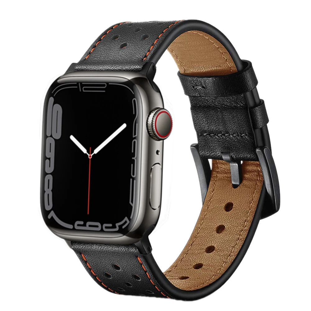 Apple watch series 6 44mm leather strap new arrivals