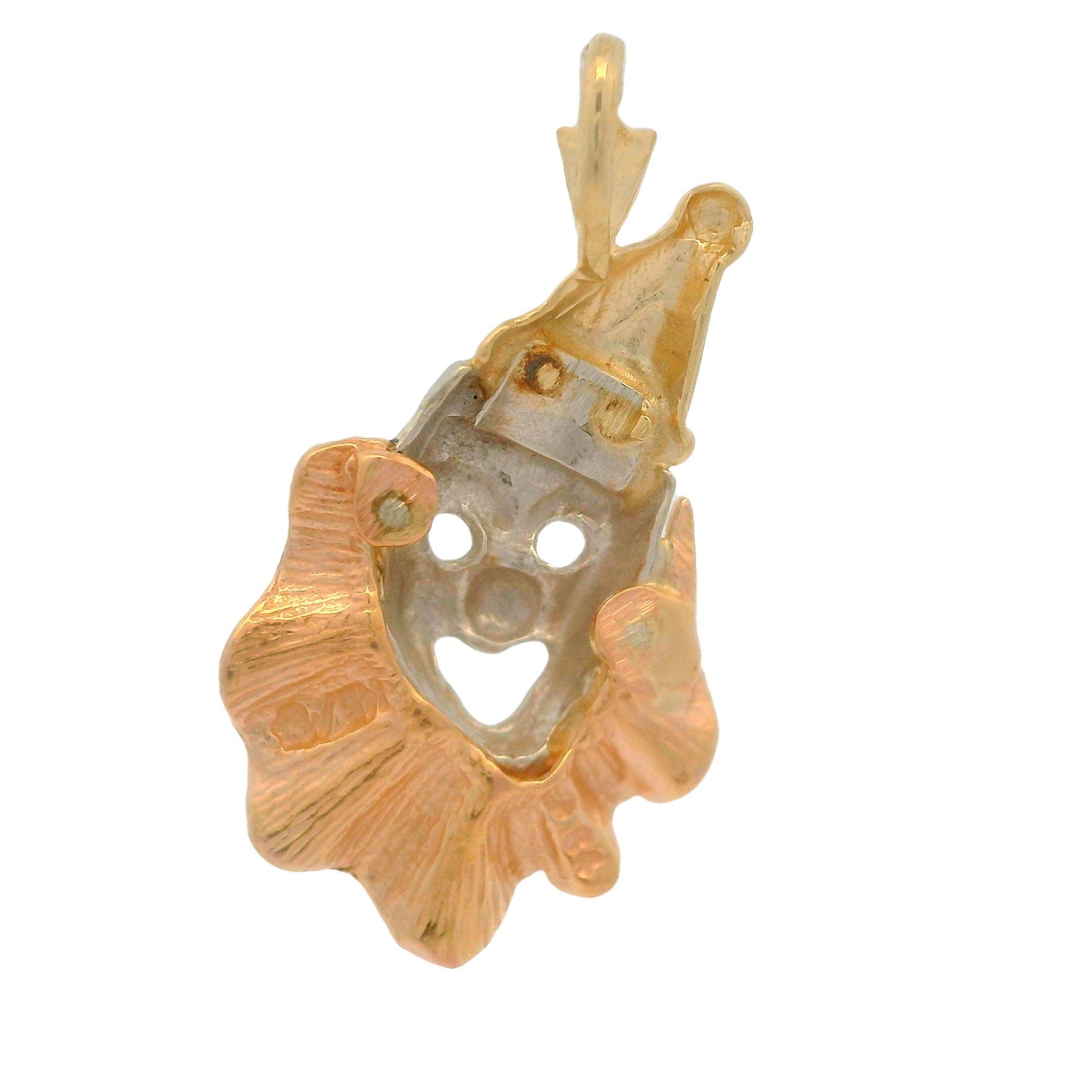 Solid 14k Multi Tone Gold Diamond Cut Textured Fi… - image 4