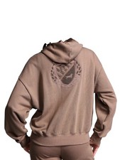 Victoria's Secret Pink Ivy Fleece Campus Full Zip Hoodie Color Brown NWT