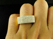 1.40Ct Round Cut Moissanite Men's Wedding Engagment Ring 14K Yellow Gold Plated