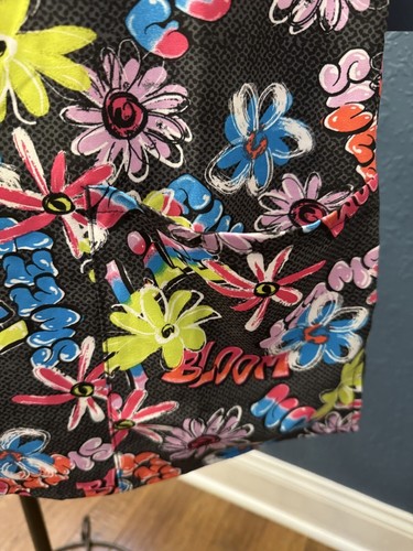 Zoe + Chloe Extra Small XS Bright Floral Bloom Boom Scrub Top Women Ladies Shirt - 第 5/10 張圖片