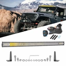 Quad-Row LED Light Bar for Ford Roof 40" Straight Spot Flood Work Offroad 42”