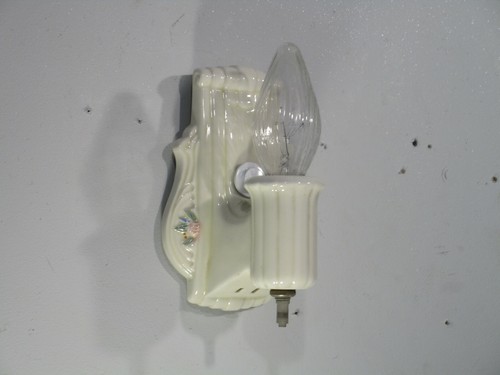 Accesorio de luz de porcelana antiguo de colección - Imagen 2 de 5