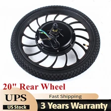 20" E-Bike Rear Wheel Motor,Electric Bicycle Conversion Kit &7-speed Freewheel