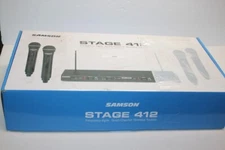 *ISSUES* Samson Stage 412 Quad Vocal VHF Frequency Agile Wireless System #R1137