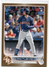 2022 Topps Update GOLD #US297 J.J. Matijevic HOUSTON ASTROS RC 183/2022 47