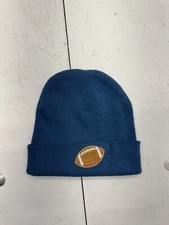 Blue Football Patch Beanie Boys One Size