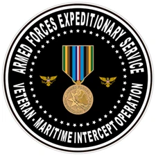 Armed Forces Expeditionary Service Veteran Bumper Sticker Vinyl Decal 5"