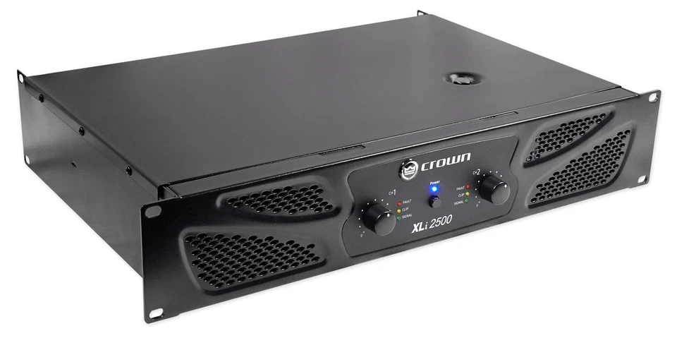 Crown Pro Audio XLi2500 1500w 2 Channel DJ/PA Amplifier+2 Speakon to 1/4" Cables - Image 4 of 4