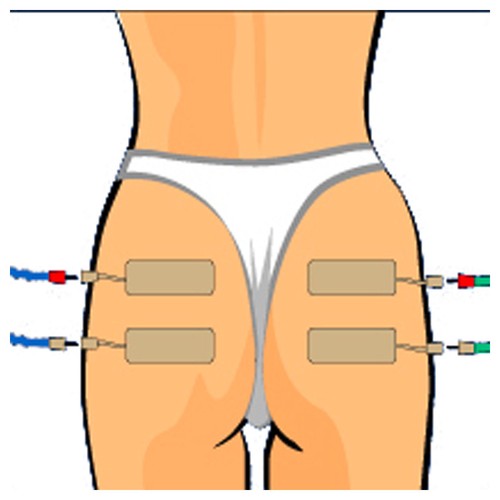 Electrodos Pads Wire adecuados para dispositivos Compex EMS TENS, 5x10 cm, 2 unidades - Imagen 3 de 5