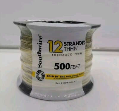 Southwire 500 Ft. 12 AWG Stranded Yellow THHN Copper Electrical Wire 600V