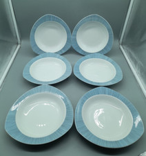 Thomas Rosenthal Vario Linea blau 6 Suppenteller 22 cm unbenutzt Porzellan