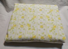 Vintage Yellow Flower Top Sheet Full 80x94 Approx unbranded