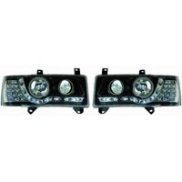 Scheinwerfer Passend FüR Set Vw T4 Baujahr 90-03 Klarglas Schwarz Led Neu Kurz
