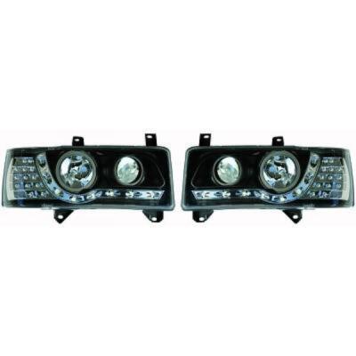 Scheinwerfer passend für Set VW T4 Baujahr 90-03  klarglas schwarz Led neu kurz