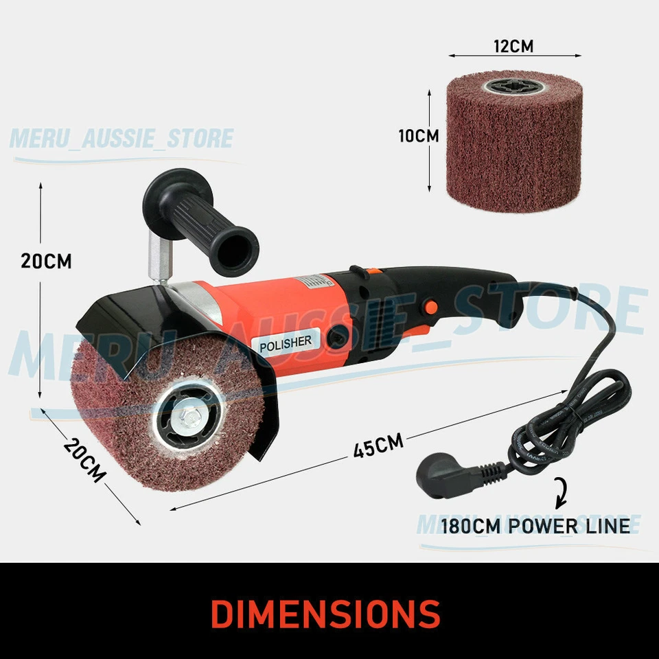Electric Burnishing Polishing Machine Burnisher Sander Polisher+2 Grinding Wheel - image 4 of 4